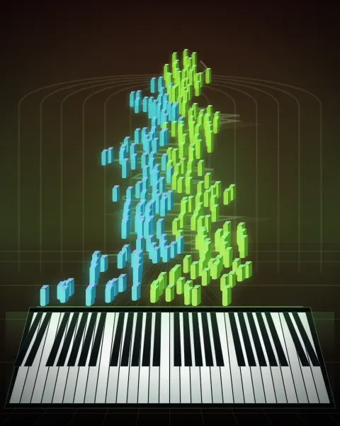 Retrato musical da edição Gigue in G Major, KV 574