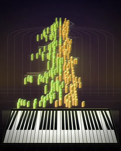 Retrato musical da edição Sonate Opus KV 331 - Variation 1