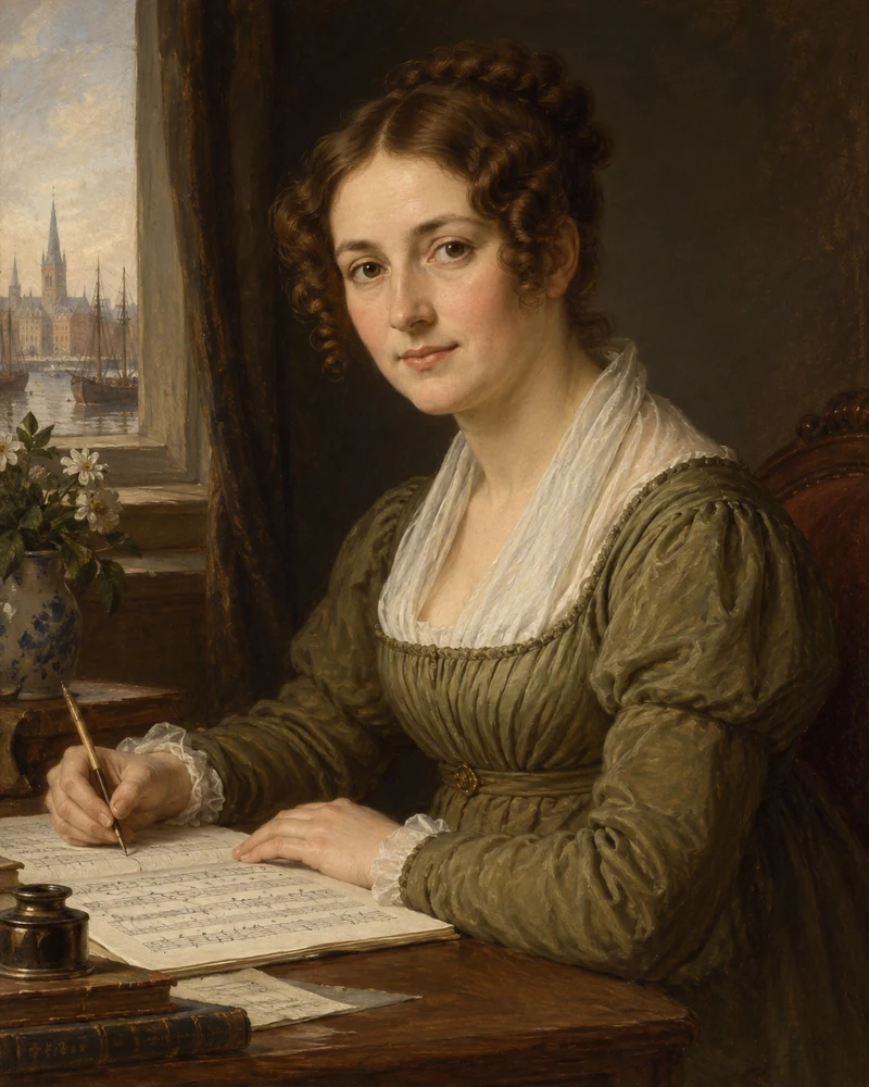 Retrato imaginado de Louise Reichardt